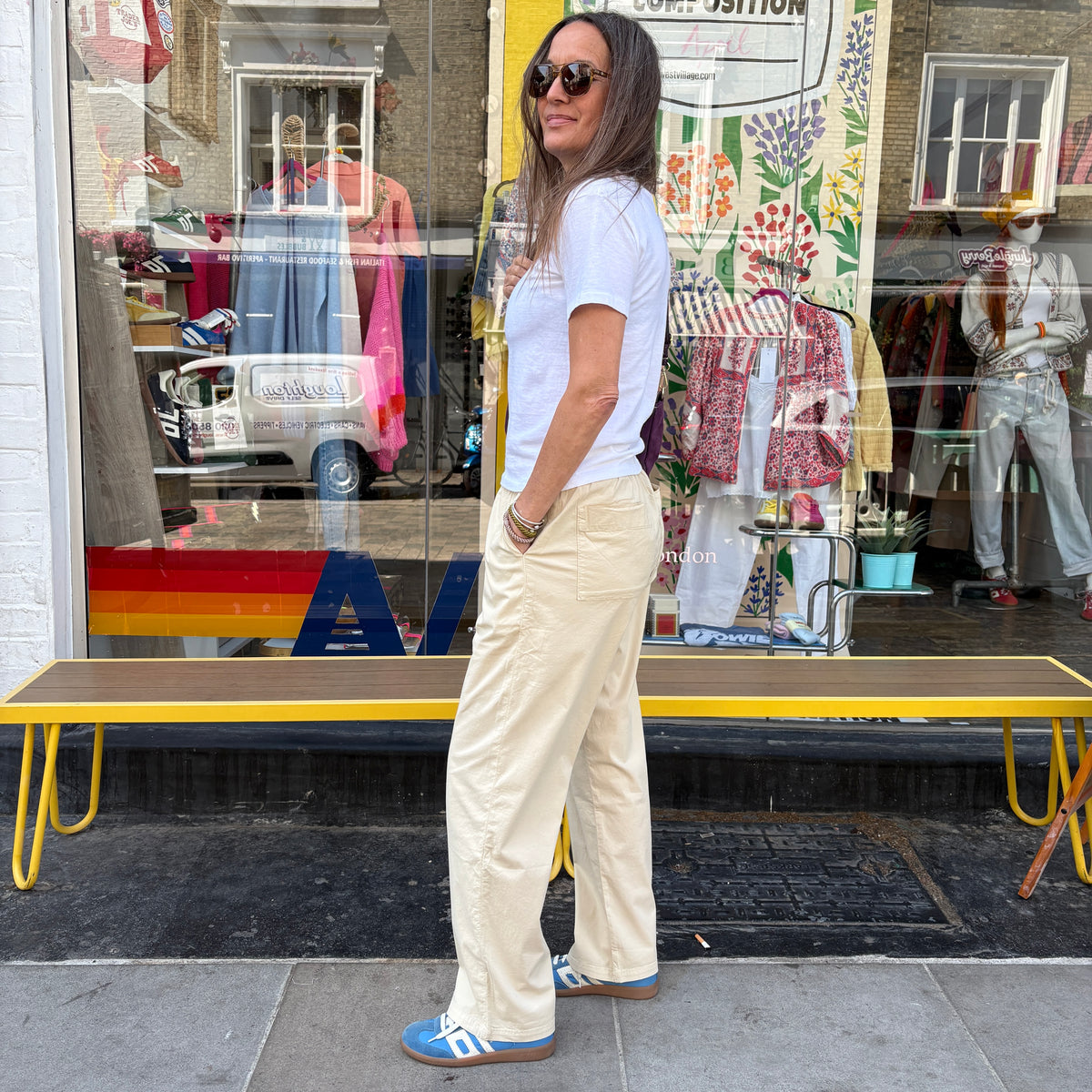 Reiko Capri Trouser Sand