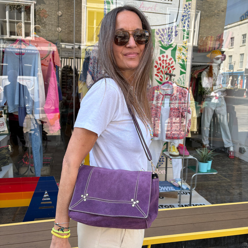 Suede Handbag