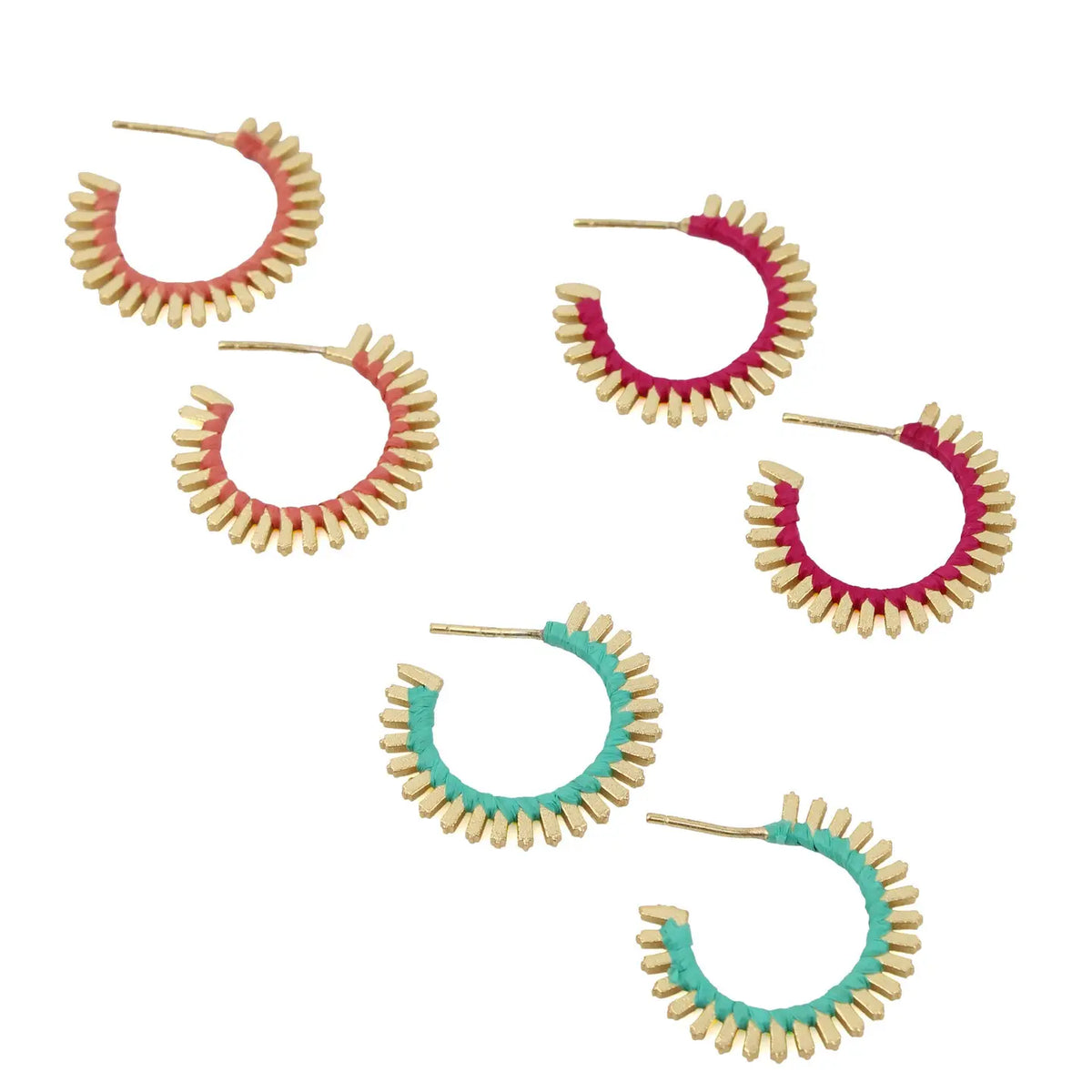 *NEW* Mixed Pack of 3 Fan Earrings
