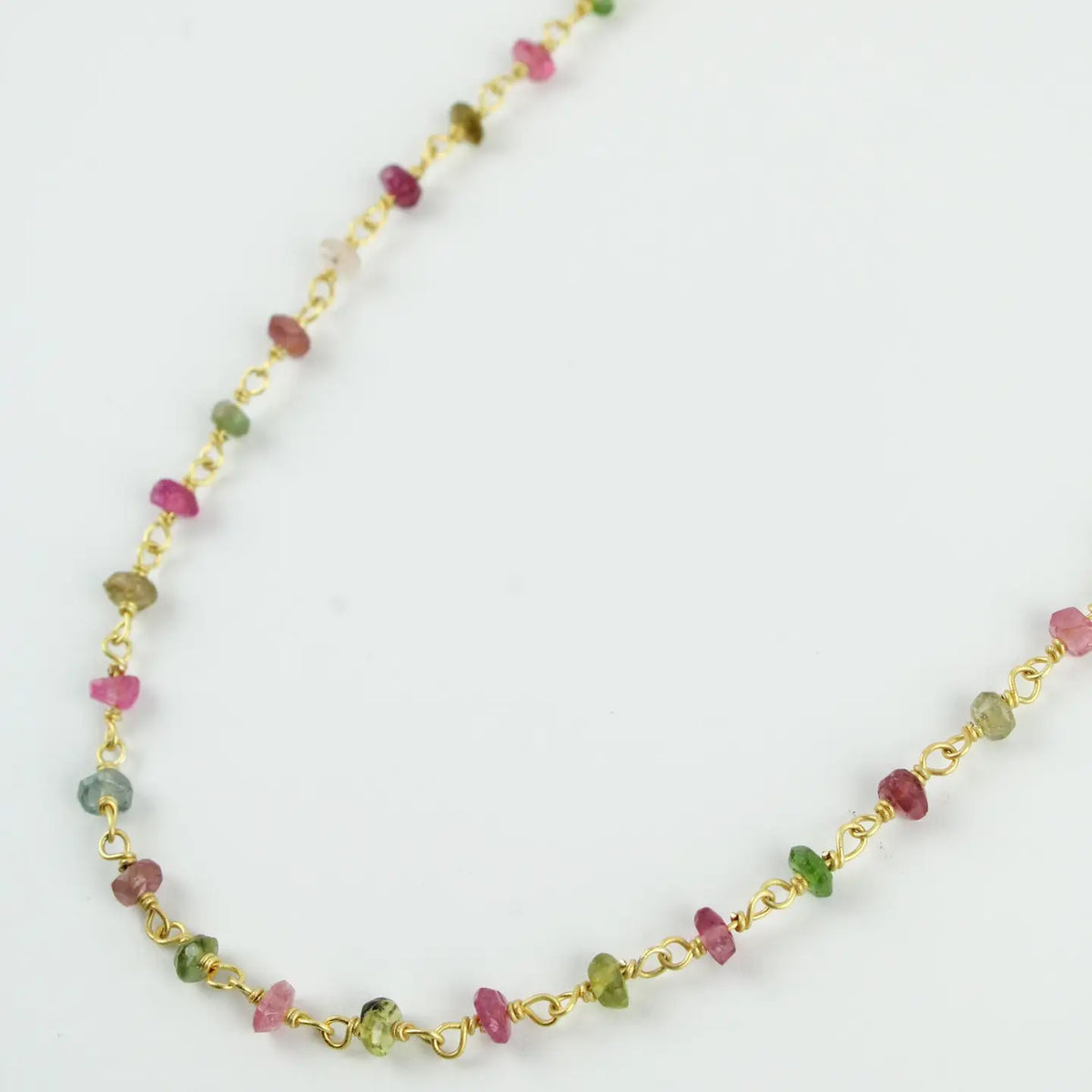 *NEW* Multi Tourmaline Stone Chain Necklace