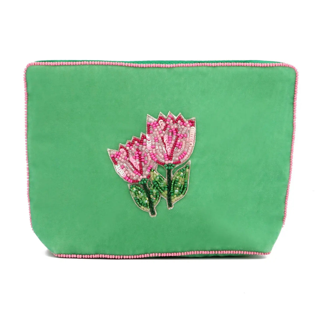 *NEW* Green Tulips Medium Pouch