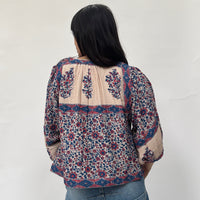 *LANDED!* Della Print Jacket Blue & Pink