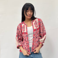 *LANDED!* Della Print Jacket Blue & Red