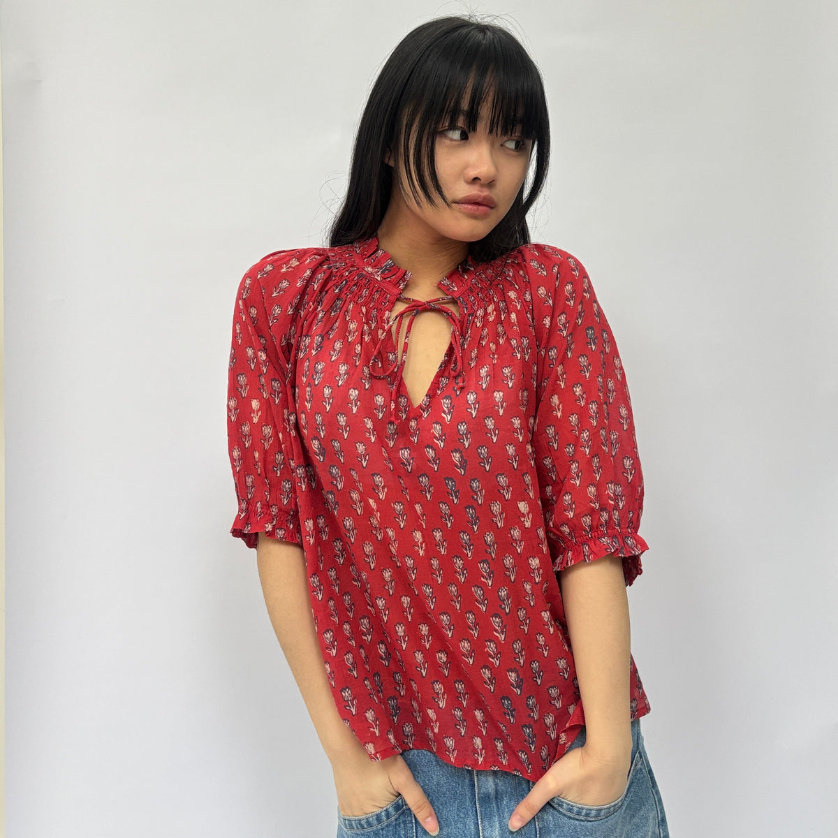 *LANDED* Ari Short Sleeve Top Red