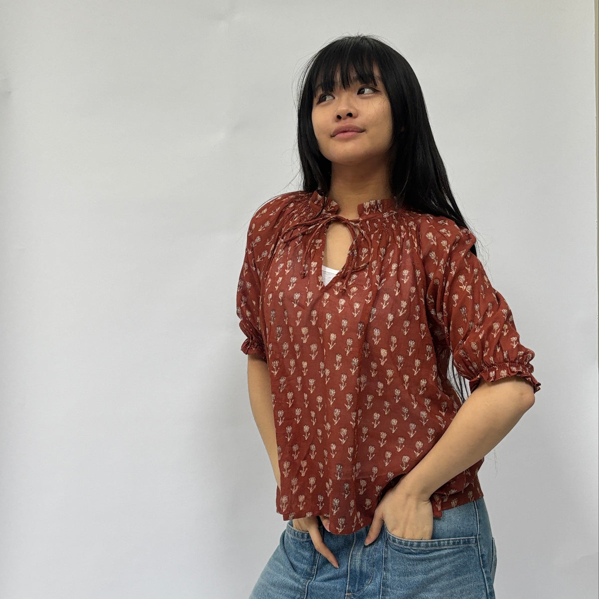 *LANDED* Ari Short Sleeve Top Rust