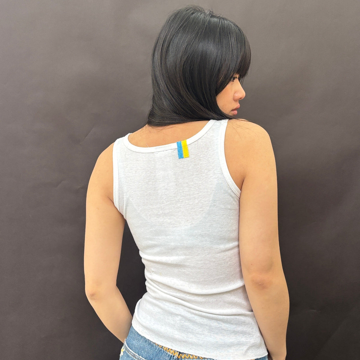 *NEW* White Tank With Useless Appliqué