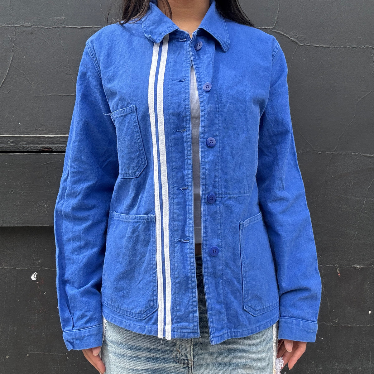 *NEW* Blue Workwear Jacket White Stripes