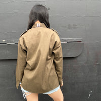 Army Jacket with Pink Stripes