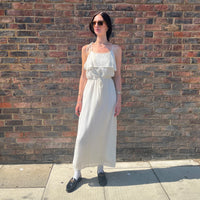 Sita Murt White and Gold Maxi Dress