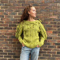 V de Vinster Crochet jumper green