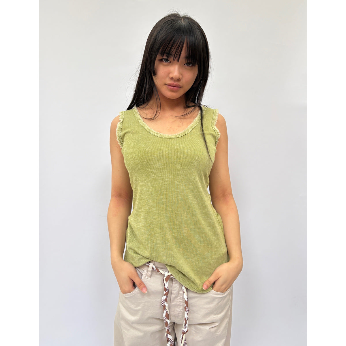 *NEW STYLE* Soft Rib Vest Avocado