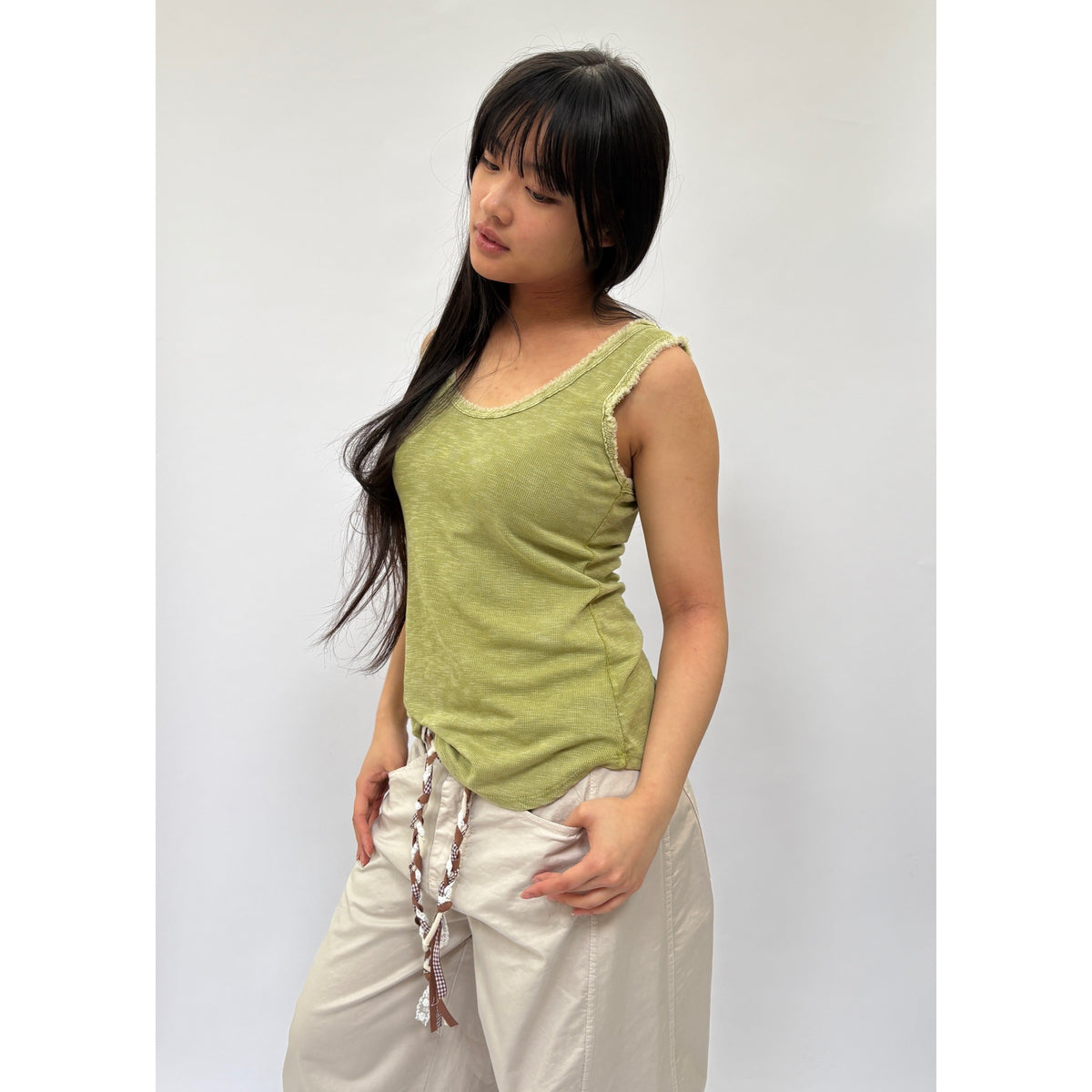 *NEW STYLE* Soft Rib Vest Avocado
