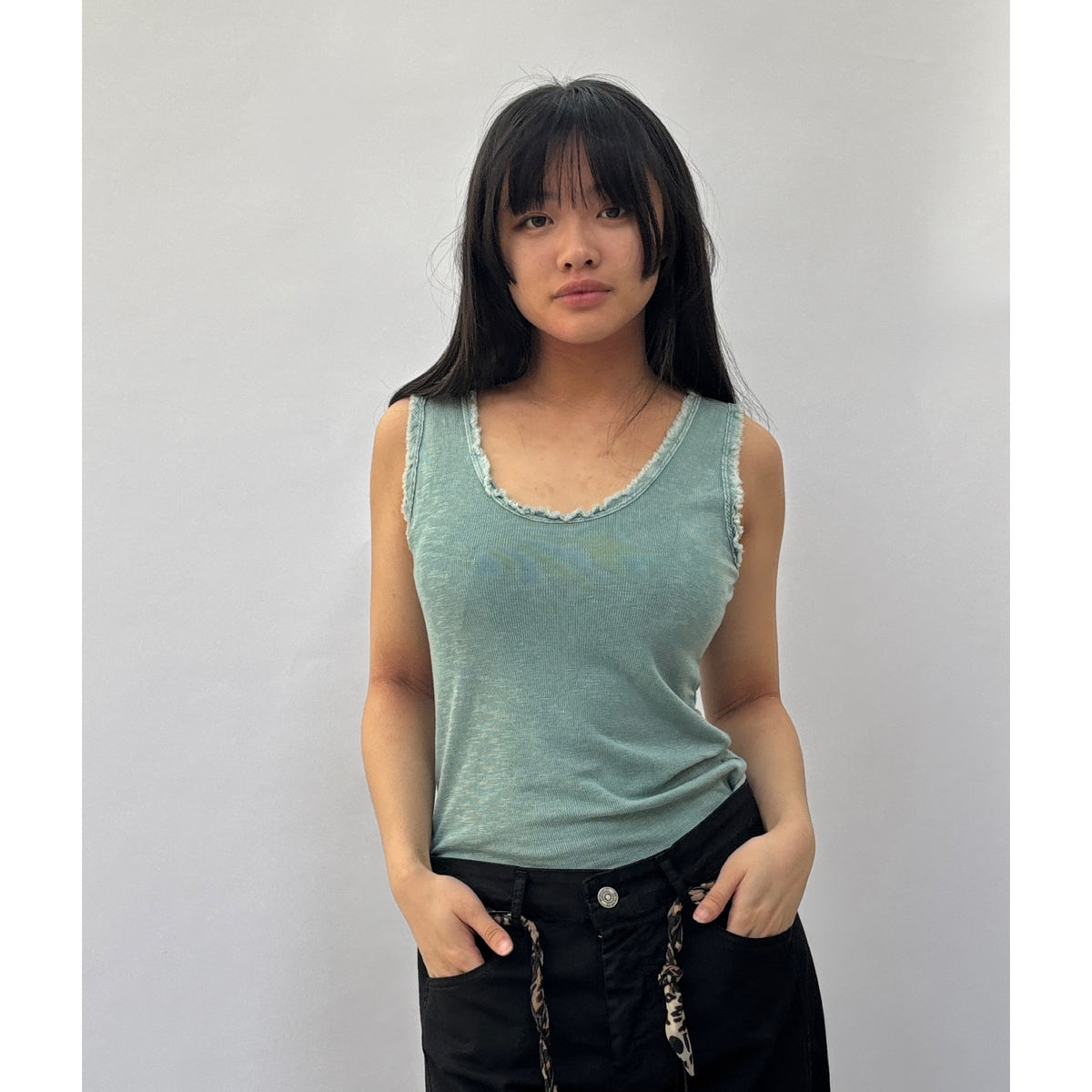 *NEW STYLE* Soft Rib Vest Aqua Blue