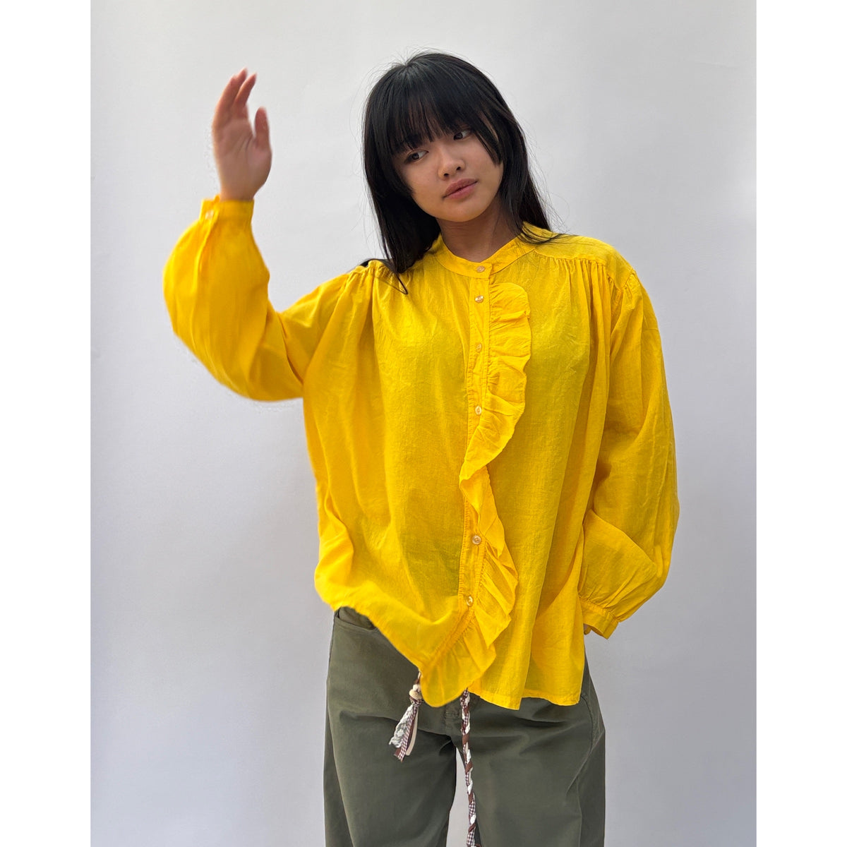 *NEW COLOUR* Lightweight Ruffle Shirt Primrose