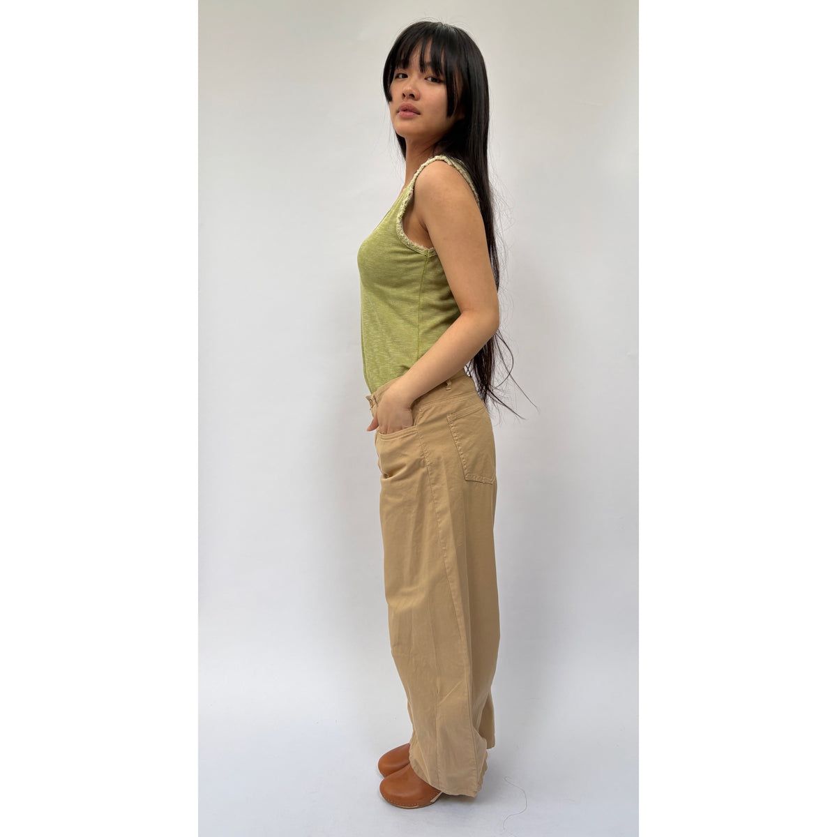 *NEW* Sand-Coloured Barrel Pants