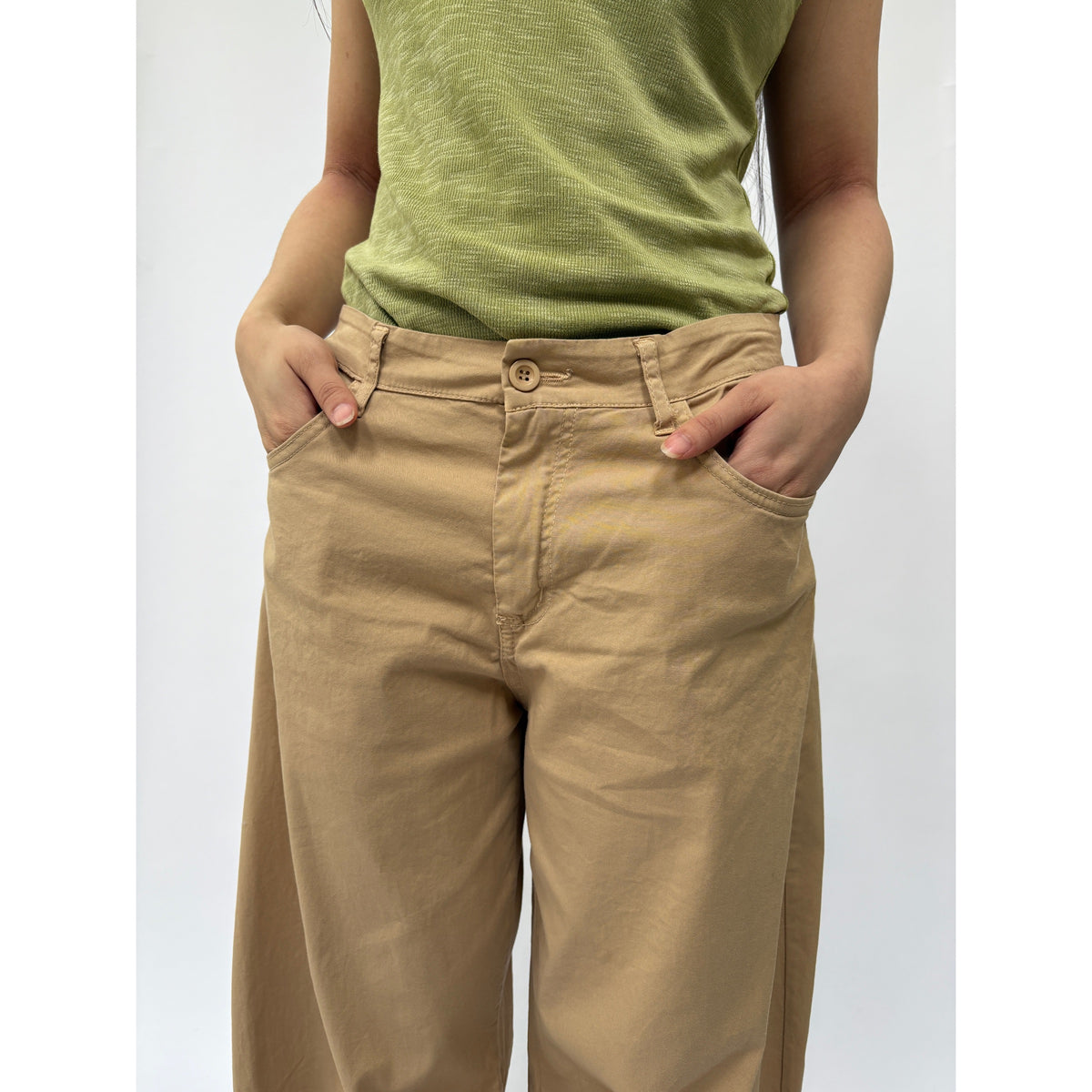 *NEW* Sand-Coloured Barrel Pants