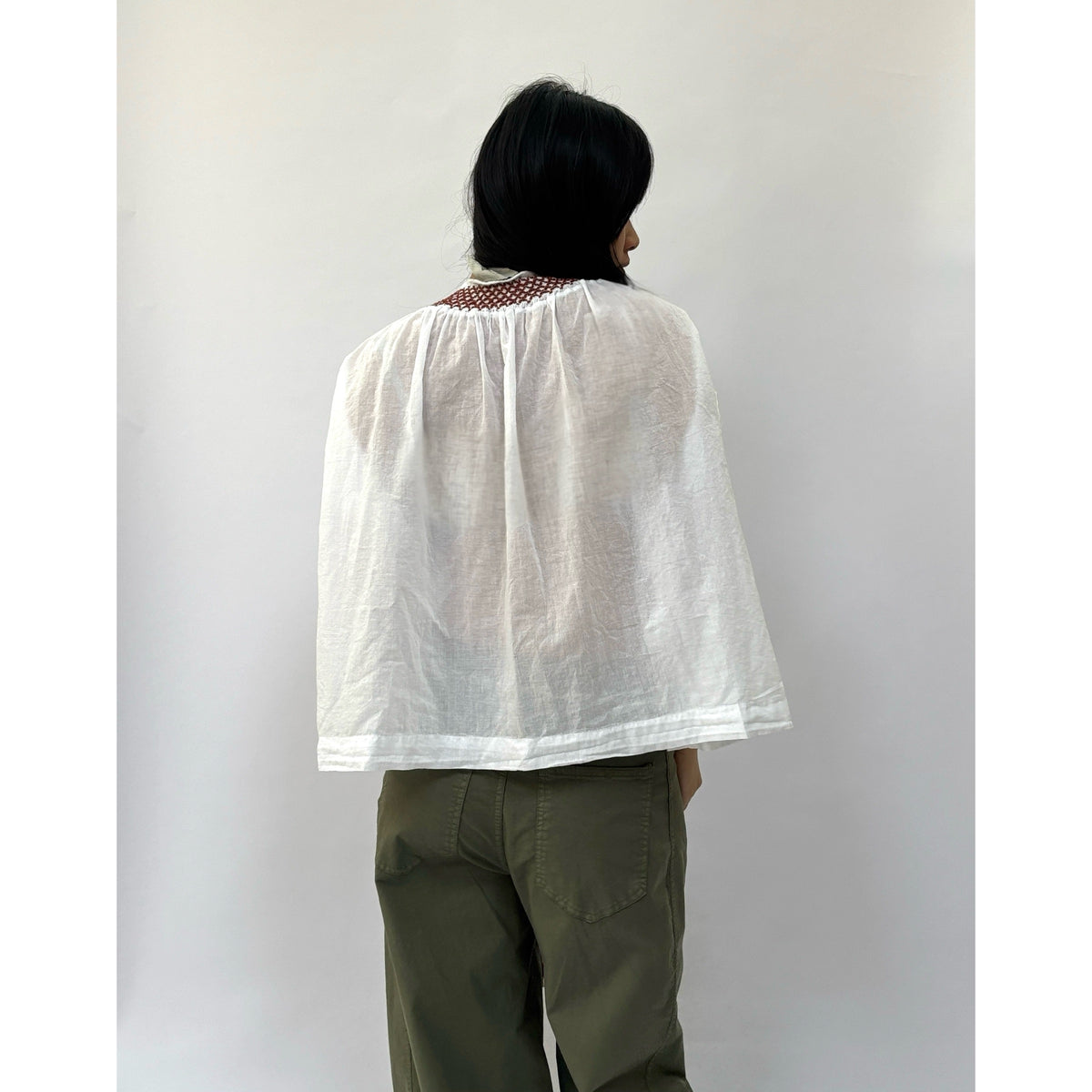 *NEW STYLE* Embroidered Cap Sleeve Top White