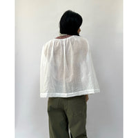 *NEW STYLE* Embroidered Cap Sleeve Top White