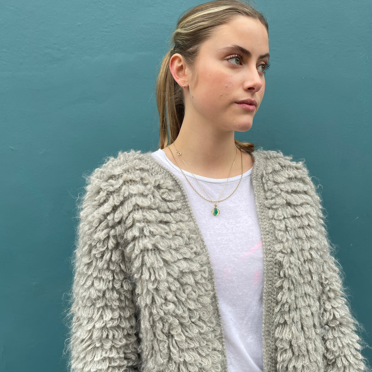 Hoss Intropia Grey Loop cardigan