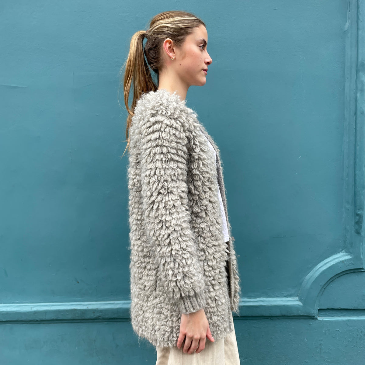 Hoss Intropia Grey Loop cardigan