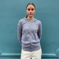 Monrow Grey Studded Hoodie