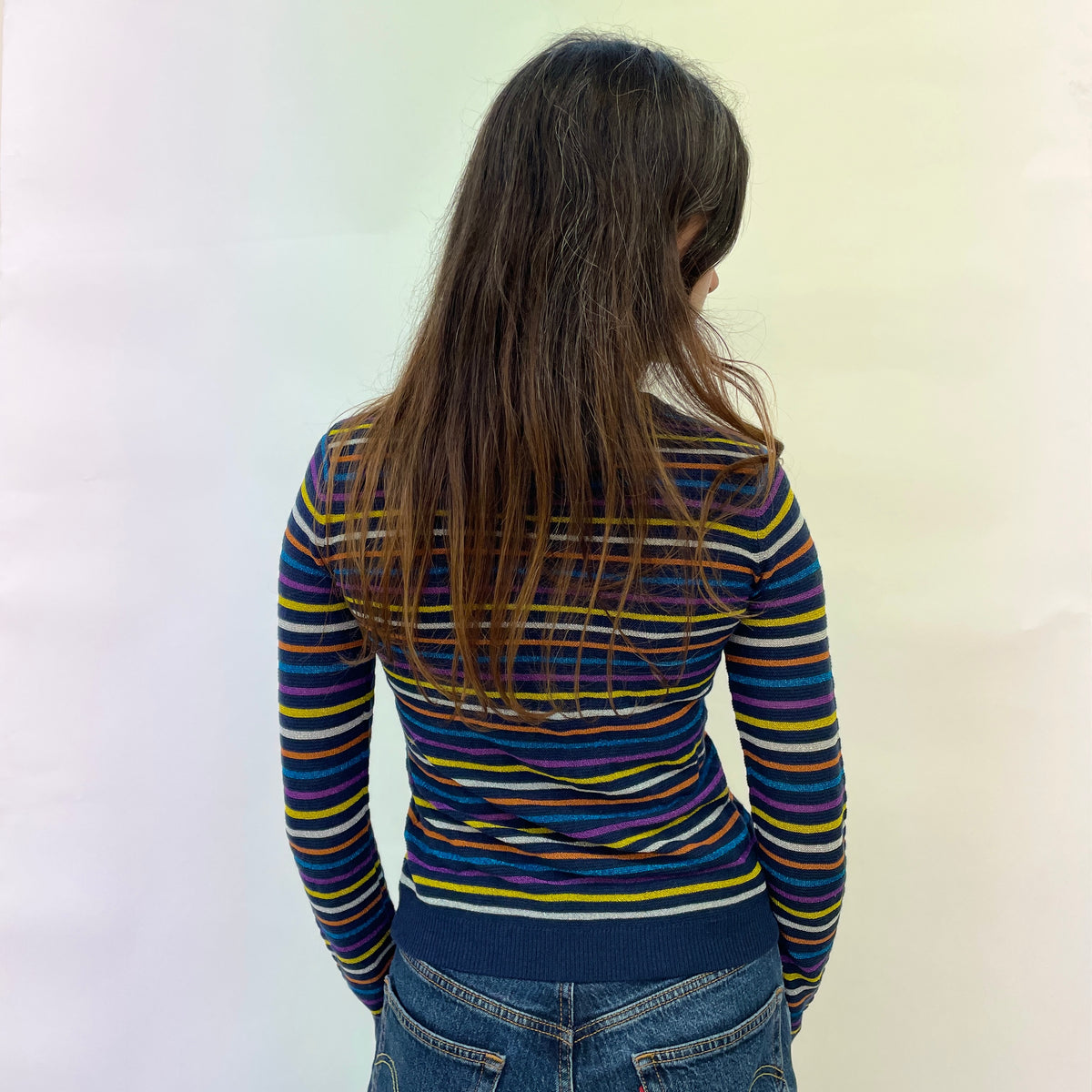 Metallic Stripe Knit Jumper