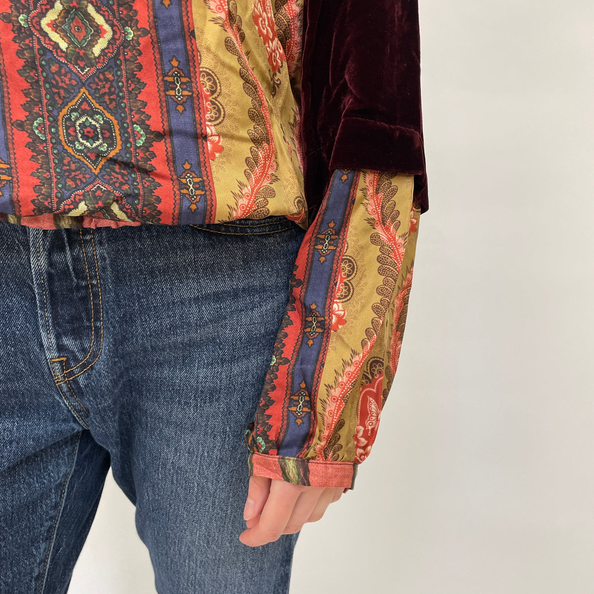 Pierre-Louis Mascia Silk and Velvet Blouse