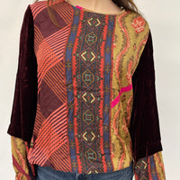 Pierre-Louis Mascia Silk and Velvet Blouse