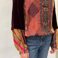 Pierre-Louis Mascia Silk and Velvet Blouse