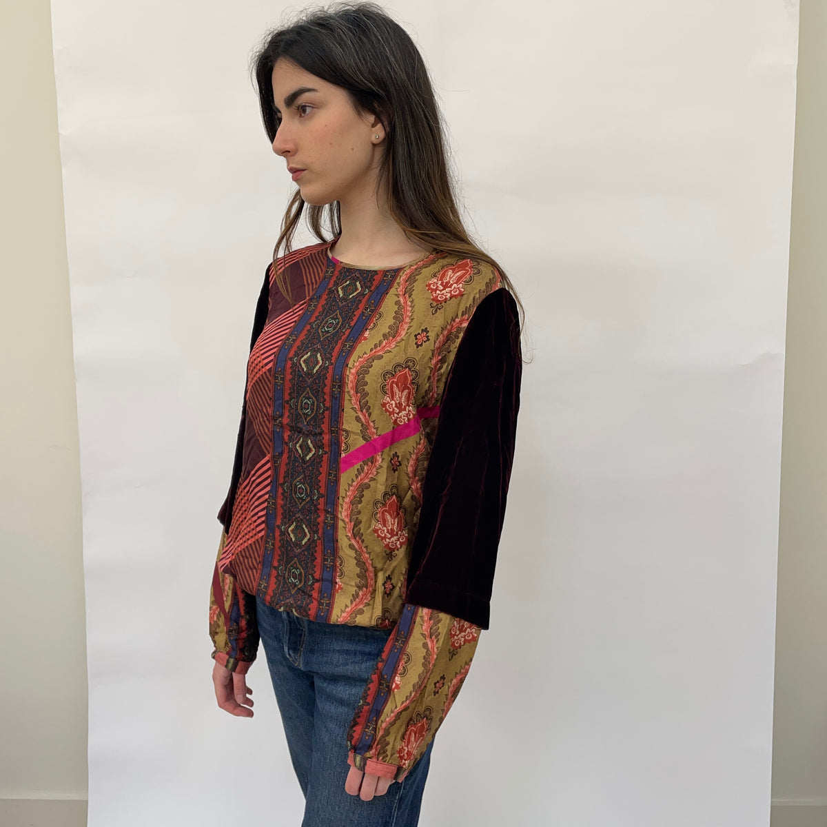 Pierre-Louis Mascia Silk and Velvet Blouse