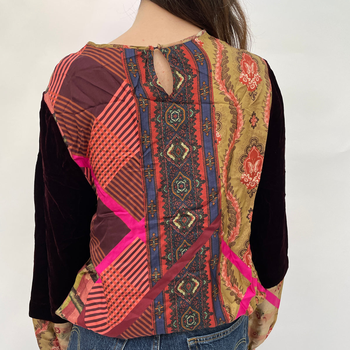 Pierre-Louis Mascia Silk and Velvet Blouse