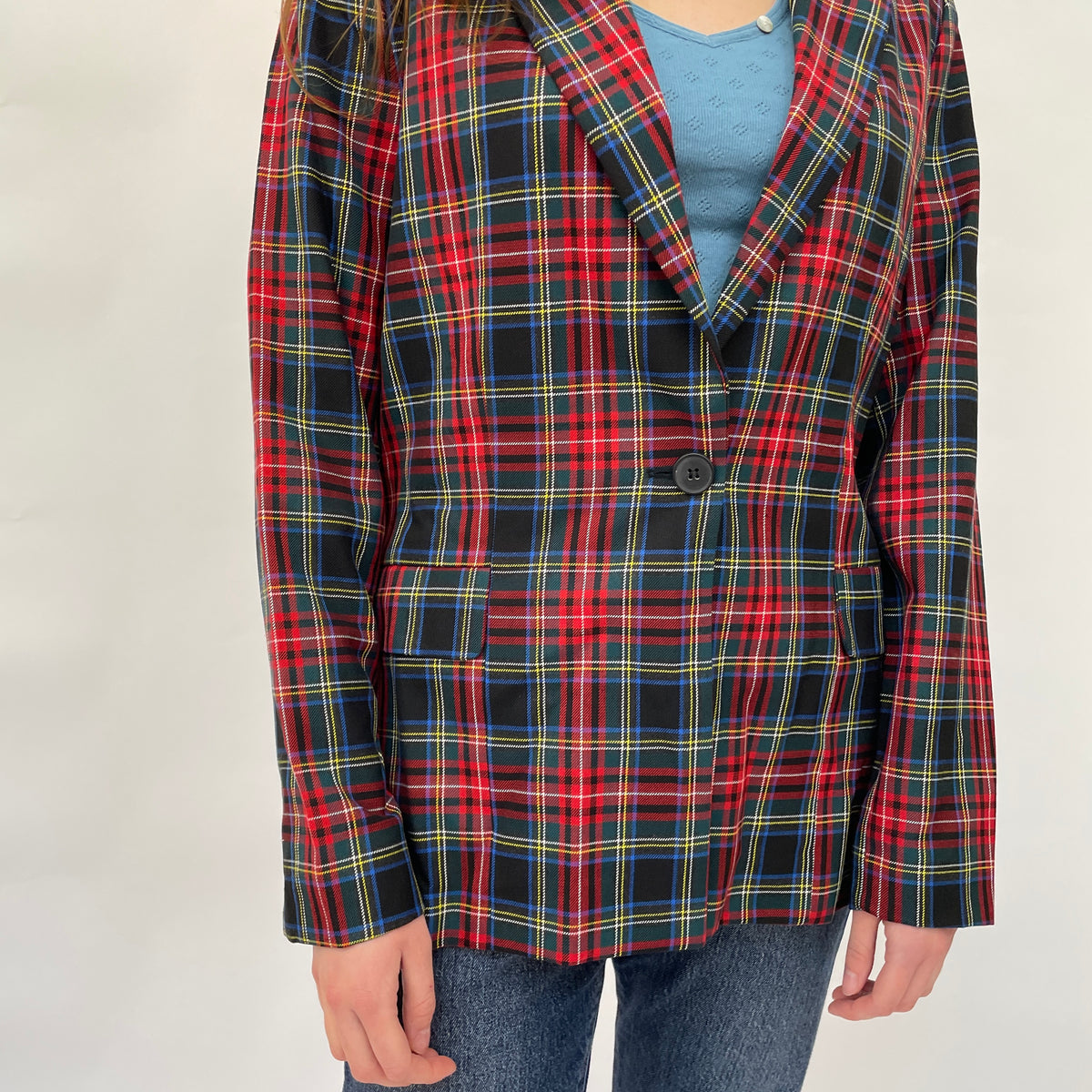 Just Female Tartan Blazer