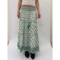*NEW* Woodblock Full Length Skirt Mint