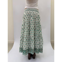 *NEW* Woodblock Full Length Skirt Mint