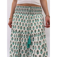 *NEW* Woodblock Full Length Skirt Mint