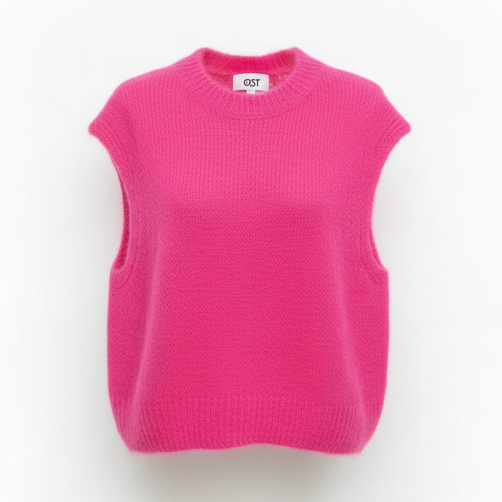 Bright Pink Knitted Vest
