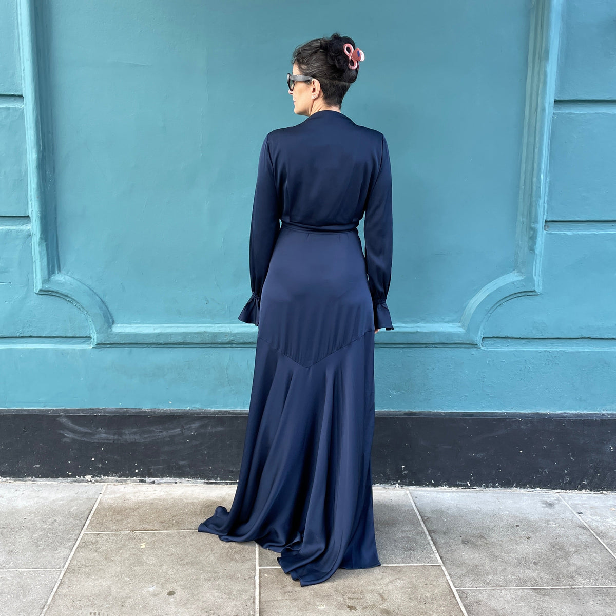 Silk95 Mar A Lago Evening Dress Navy