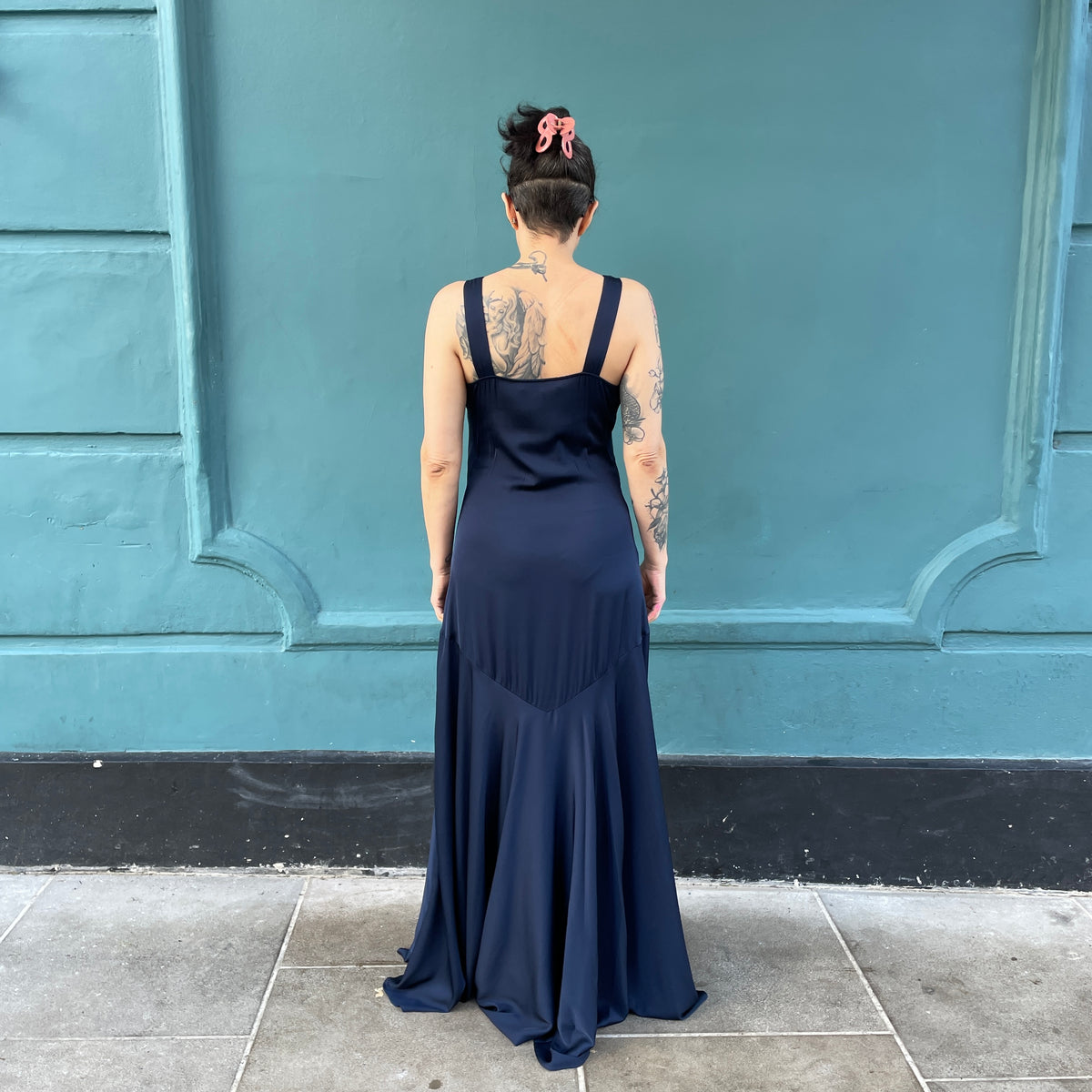 Silk95 Mar A Lago Evening Dress Navy