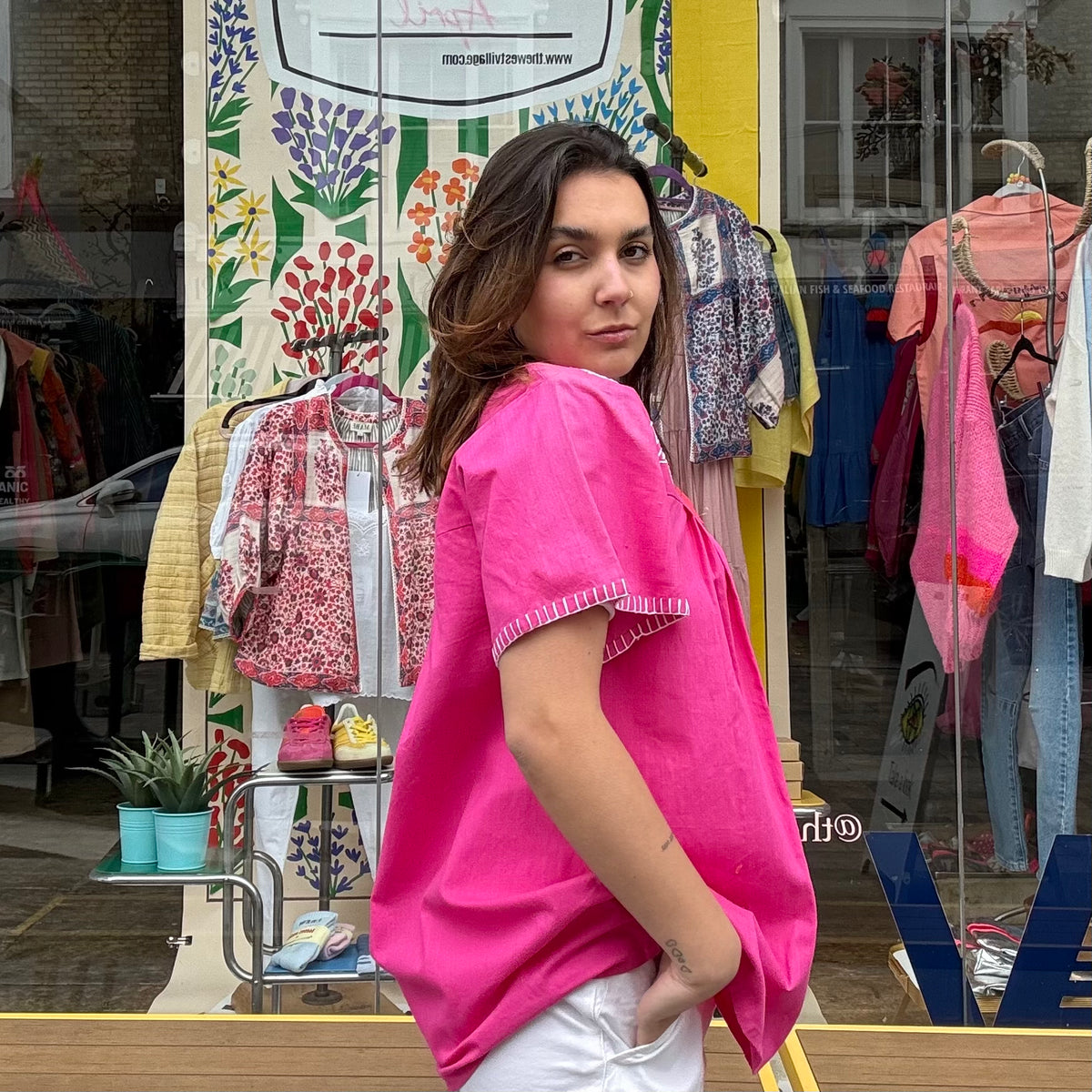 Pink City Embroidered Blouse Pink
