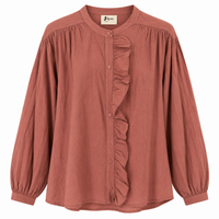 Lightweight Ruffle Shirt Putty
