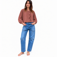Lightweight Ruffle Shirt Putty