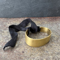Black Brass & Cotton Bracelet