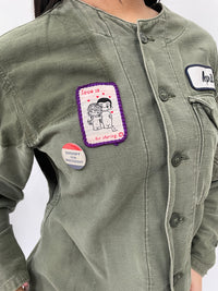 Useless Army Jacket With Appliqué