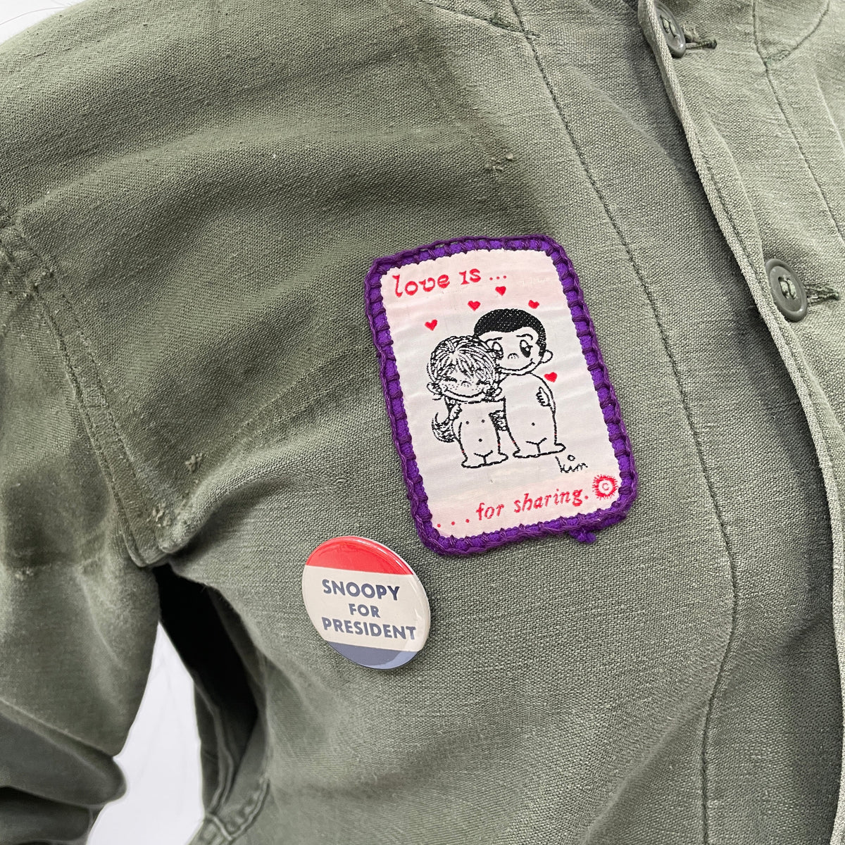 Useless Army Jacket With Appliqué