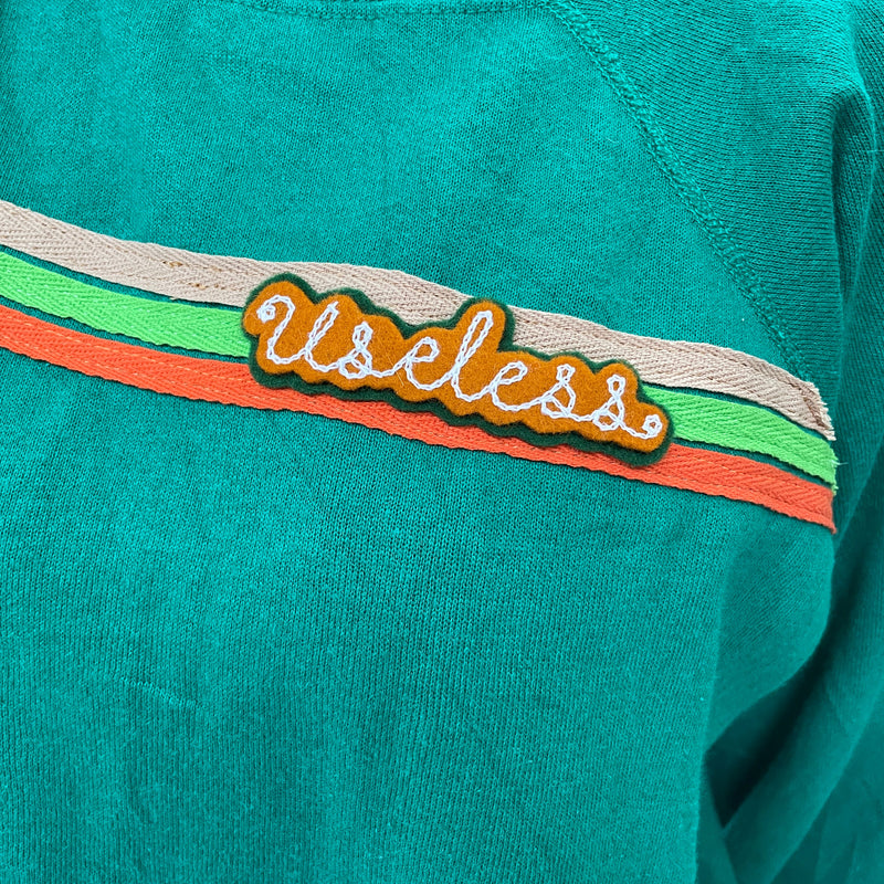 Useless Green Stripe Sweatshirt