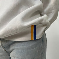 Useless White Stripe Snoopy Patch Sweatshirt
