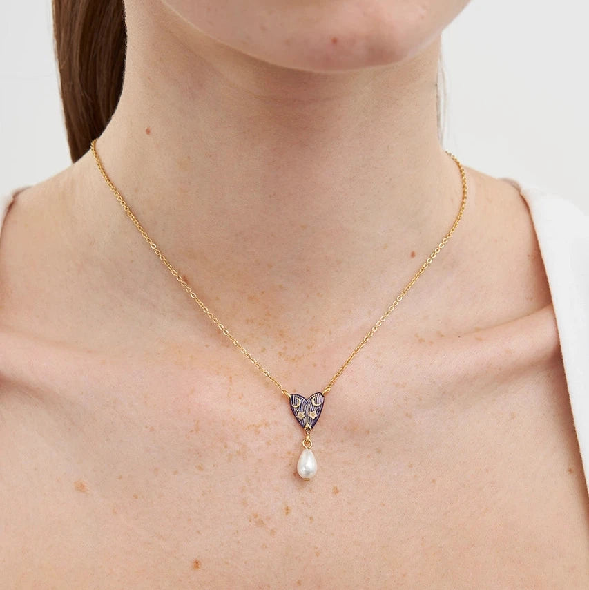 Jasmine Moon Butterfly Pearl Necklace