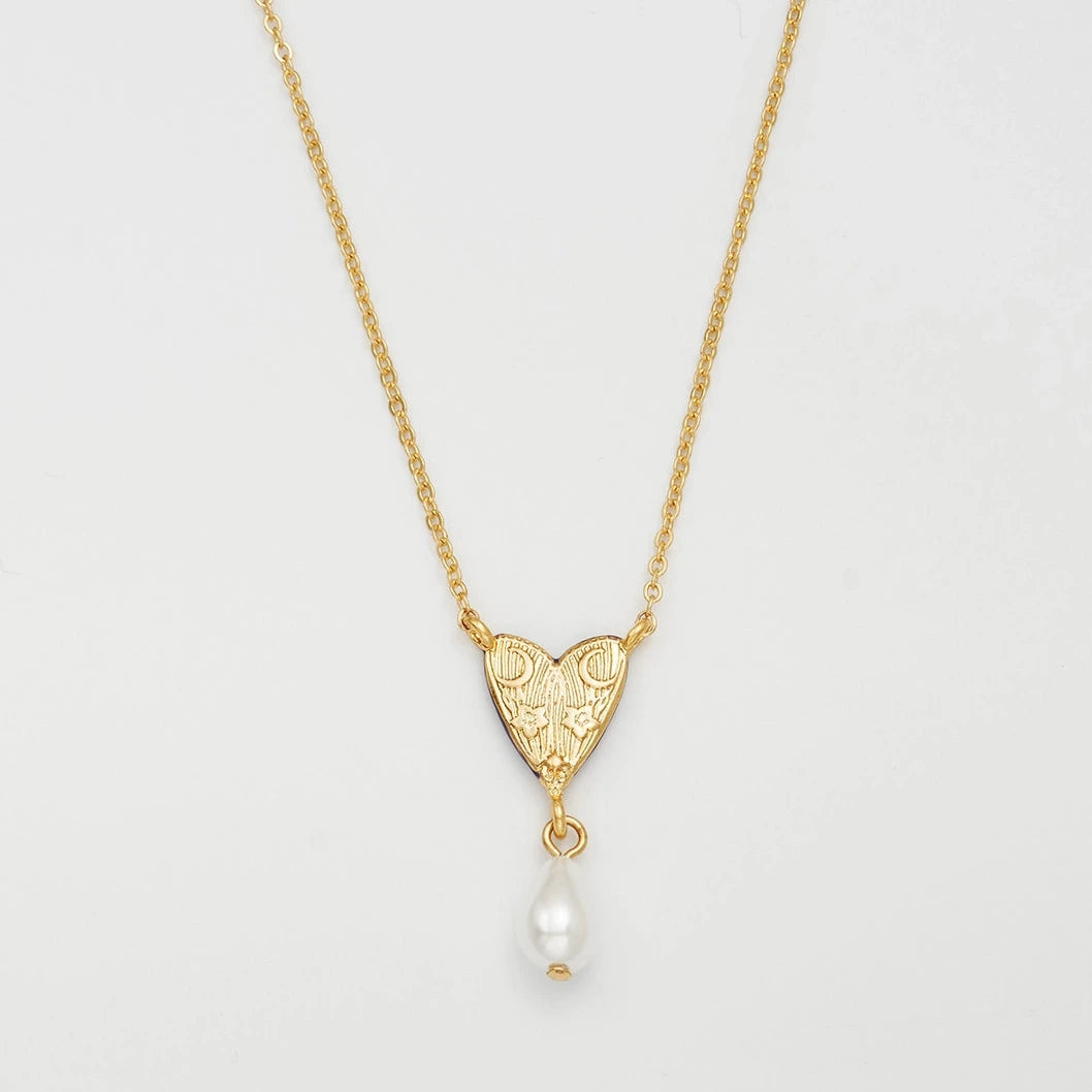 Jasmine Moon Butterfly Pearl Necklace