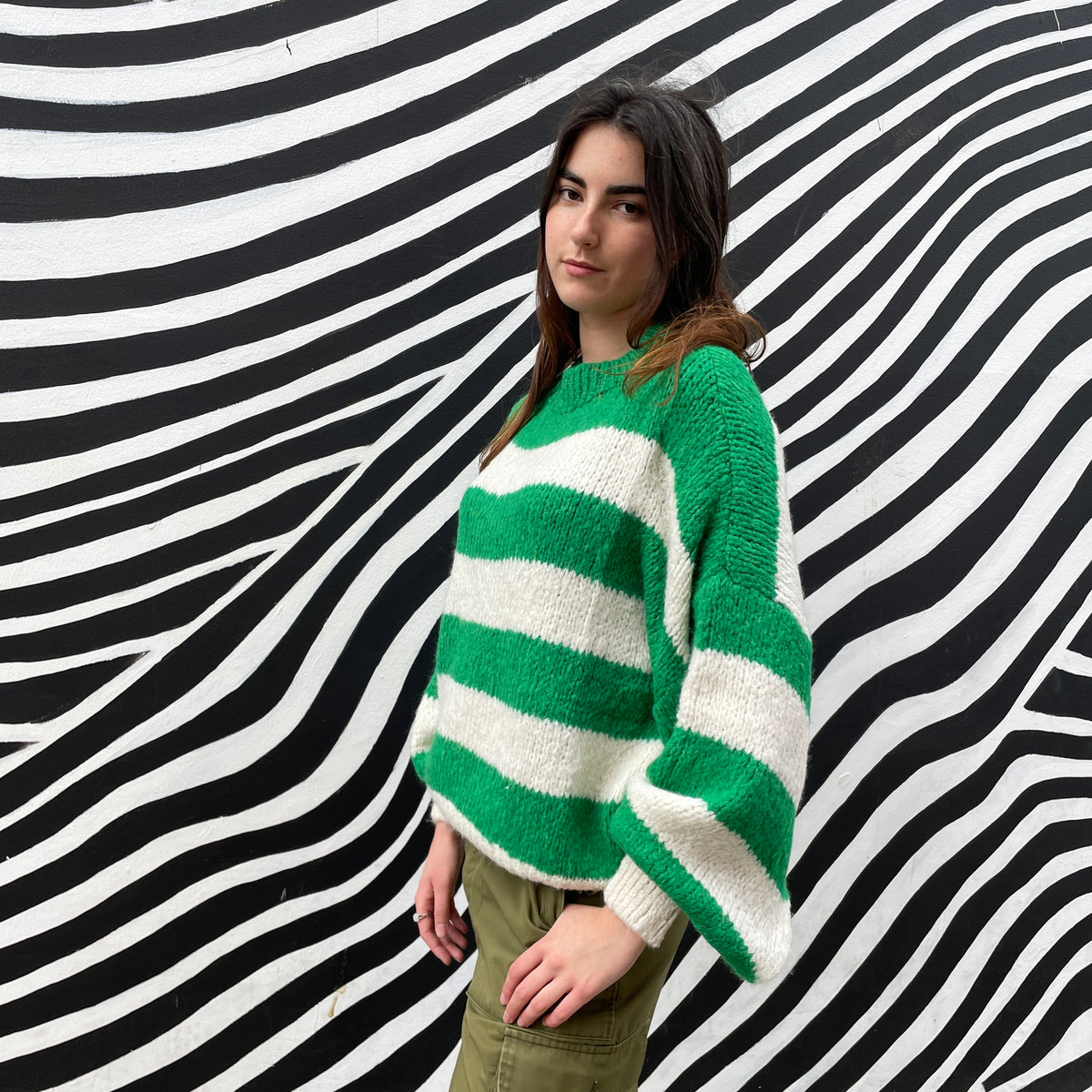 *RESTOCK* Green Stripe Jumper