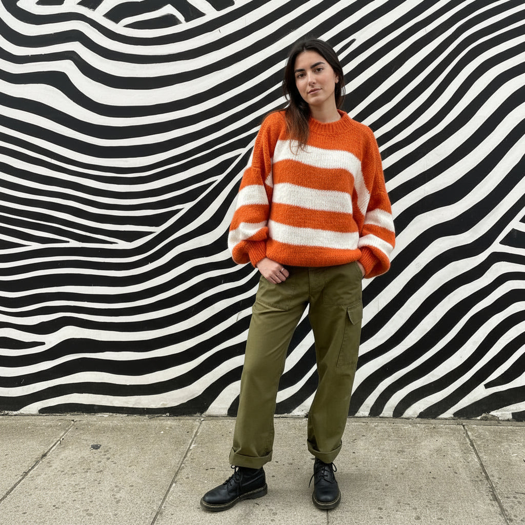 *RESTOCK* Orange Stripe Jumper